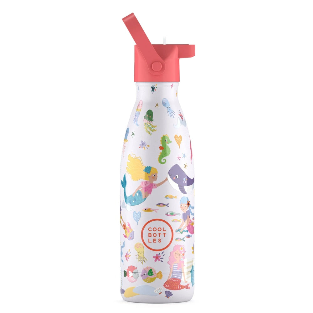 Cool Bottles - Kids Triple-Insulated Water Bottle - Sweet Mermaids 350ml
