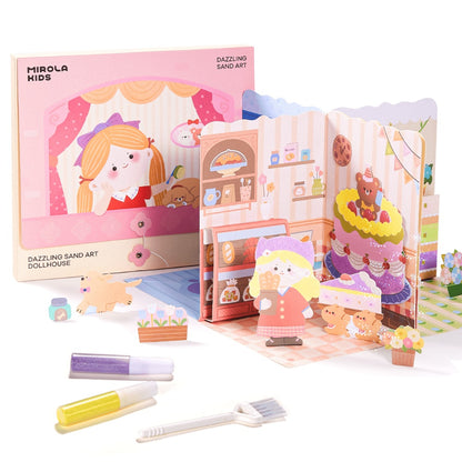 Jar Meló - Paper Craft Dollhouse & Glittery Sand Art Kit