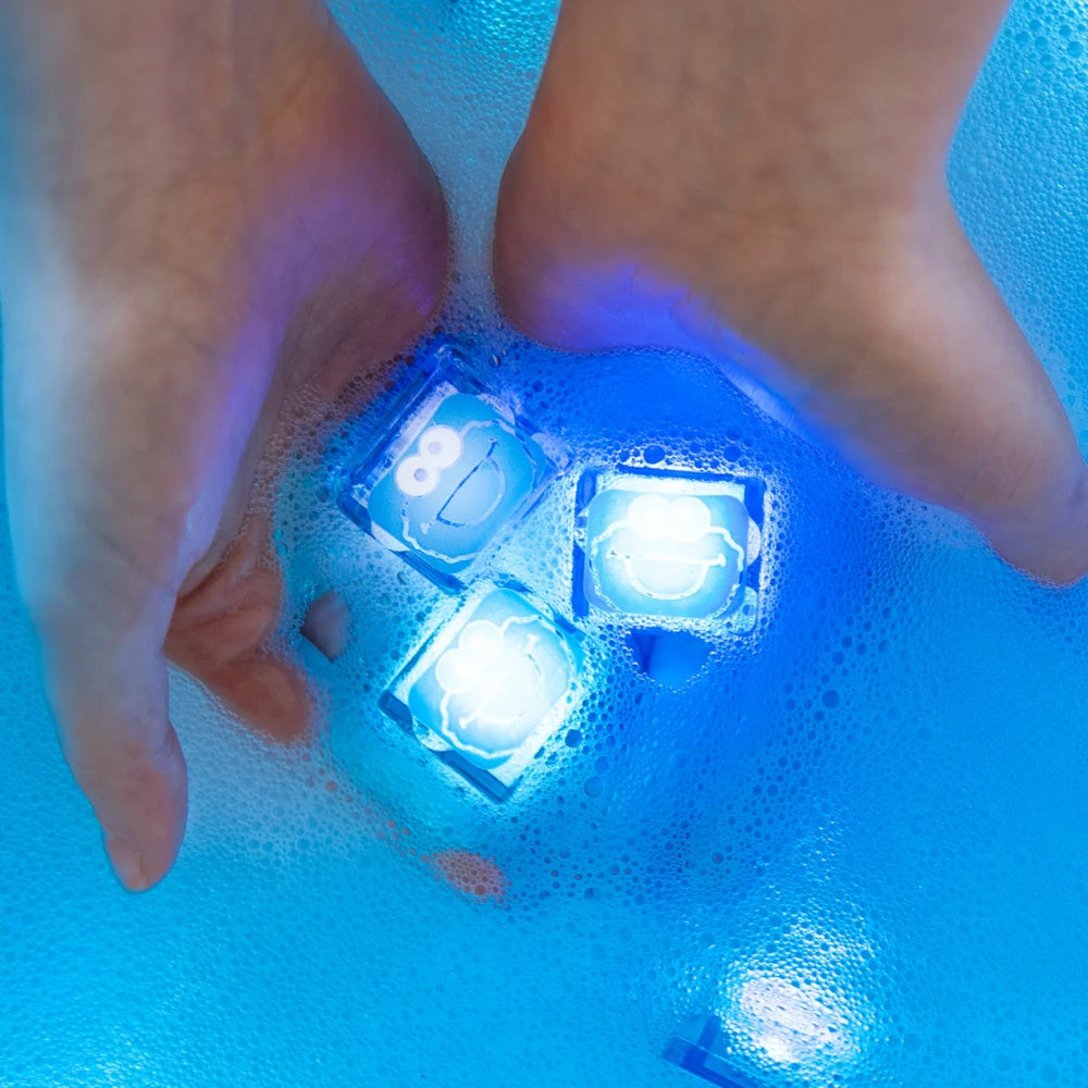 Glo Pals - Water Activated Light-Up Sensory Toys - Cookie Monster Sesame Street (4 Pack)