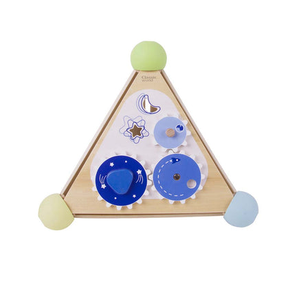 Classic World - Pyramid Activity Box - Four Sided Multi-Activity Busy Board