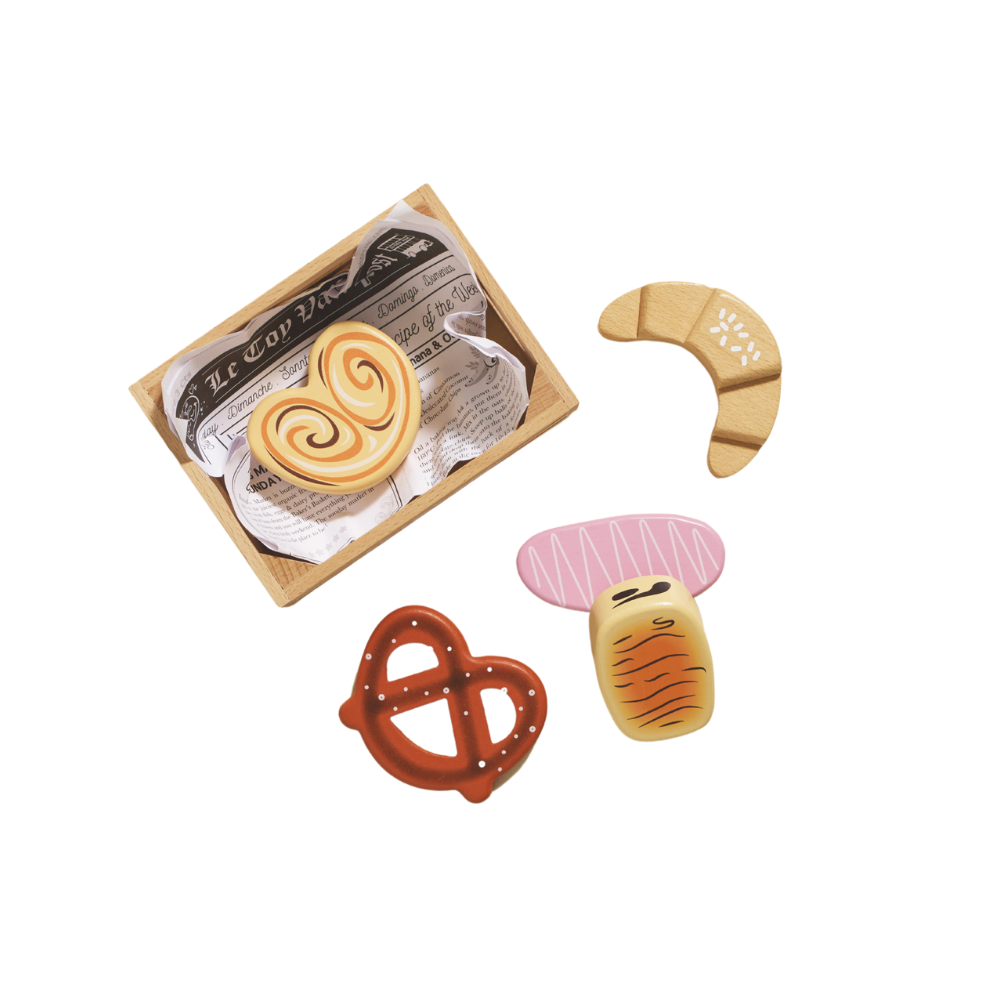 Le Toy Van - Wooden Bakery & Patisserie Food Crate - 7pcs