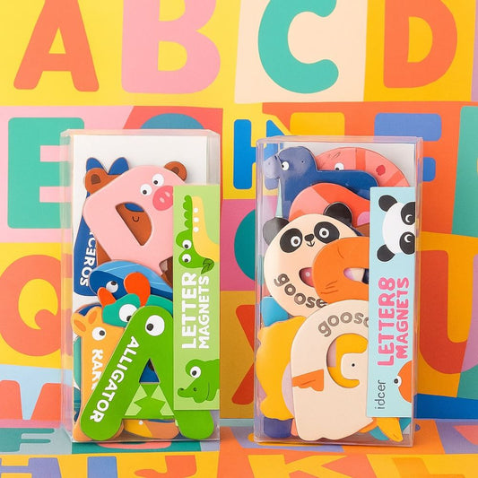 Mideer - Alphabet Magnets - Upper & Lower Case Animal Letters - 52pcs