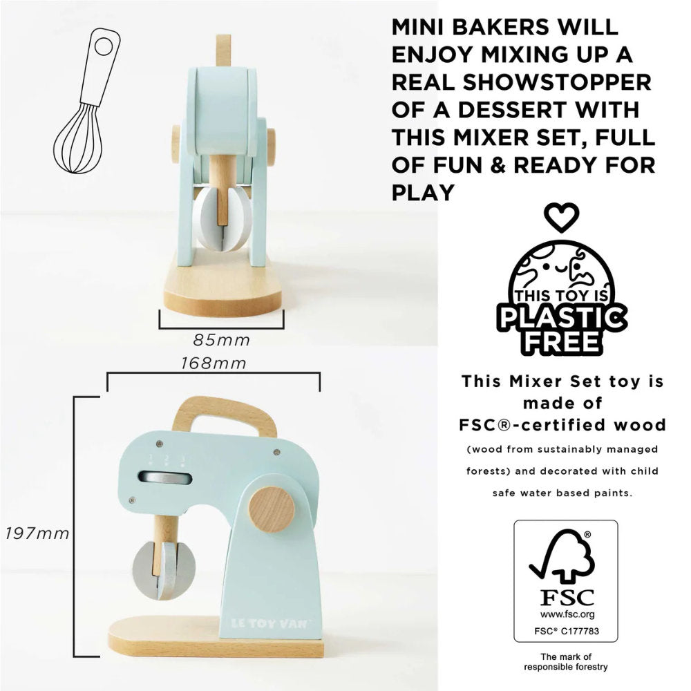 Le Toy Van - Wooden Bakers Mixer Set - 8pcs