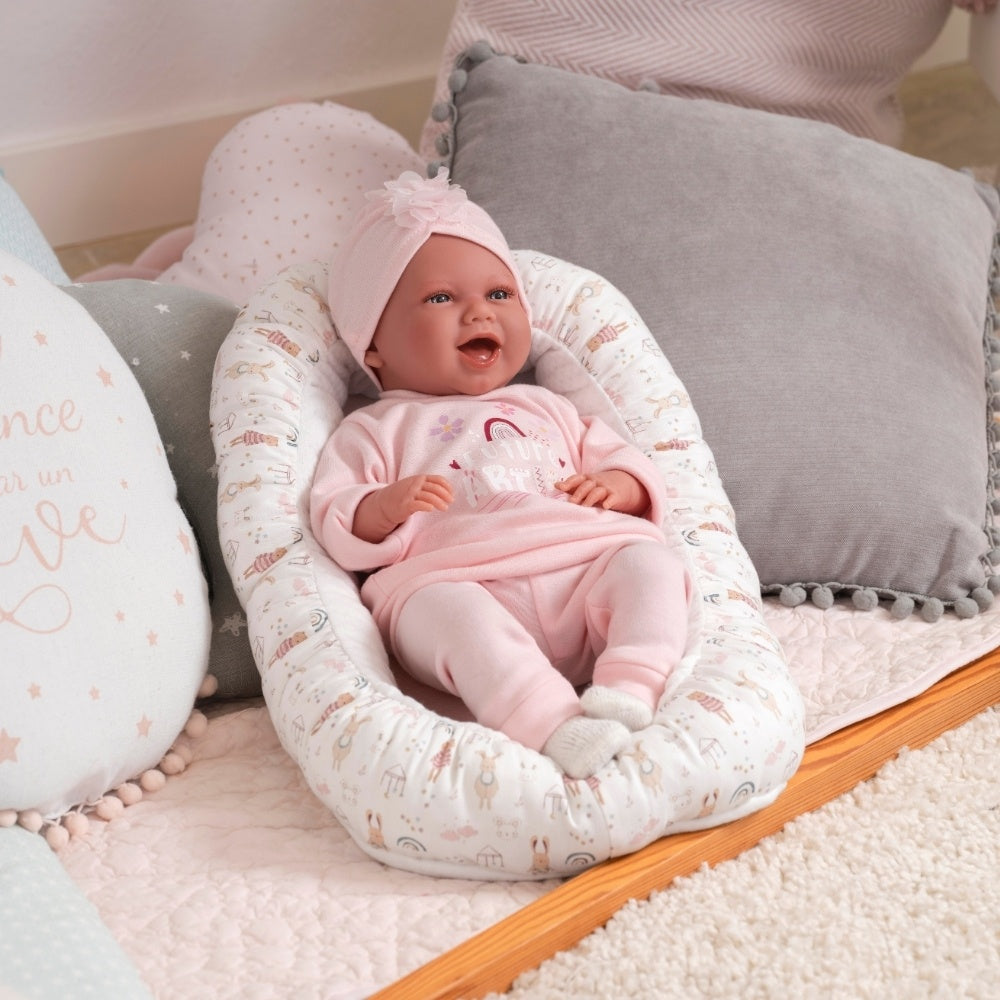 Llorens - Baby Girl Doll with Clothing & Cushion: Mimi - 42cm