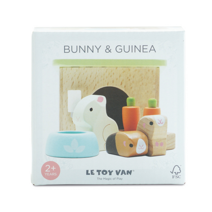 Le Toy Van - Dolls House Furniture: Bunny & Guinea Pet Animal Set - 5pcs