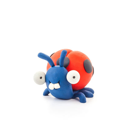 Hey Clay - Modelling Air-Dry Clay with Fun Interactive App - Ladybird, series Bugs, 3 cans