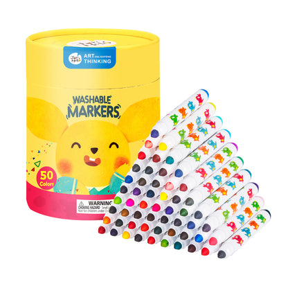 Jar Meló - Washable Markers - Non-Toxic - 50 Colours