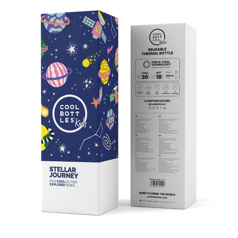 Cool Bottles - Kids Triple-Insulated Water Bottle - Stellar Journey 500ml