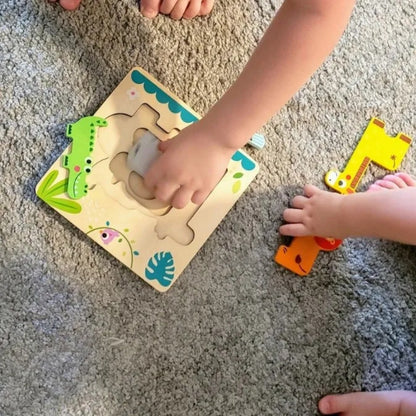 TookyToy - Multi-layered Wooden Puzzle - Animal Adventure