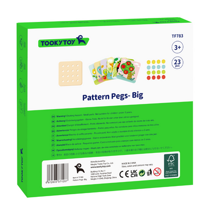 TookyToy - Fine Motor Pegs & Pegboard Activity Set
