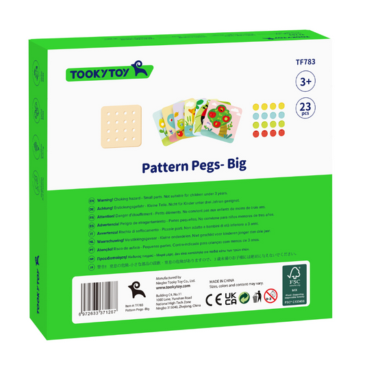 TookyToy - Fine Motor Pegs & Pegboard Activity Set
