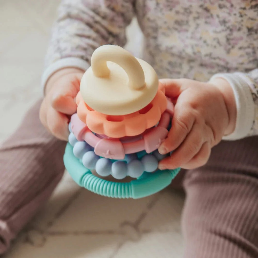 Jellystone Designs - Rainbow Wobble Stacker Silicone Toy - Pastel