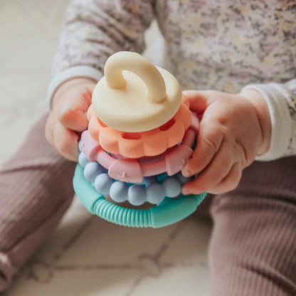 Jellystone Designs - Rainbow Wobble Stacker Silicone Toy - Pastel