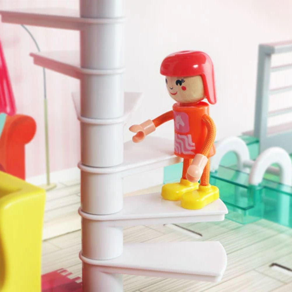 TopBright - Modern Doll House - Fully Furnished with Lights & Sounds - 80 x 25 x 75 cm - 20pcs-**