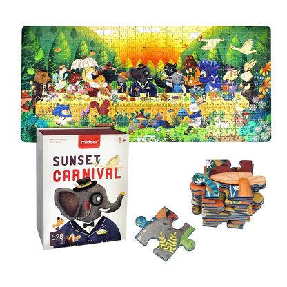Mideer - Sunset Carnival - 528 Piece Jigsaw Puzzle in Gift Box