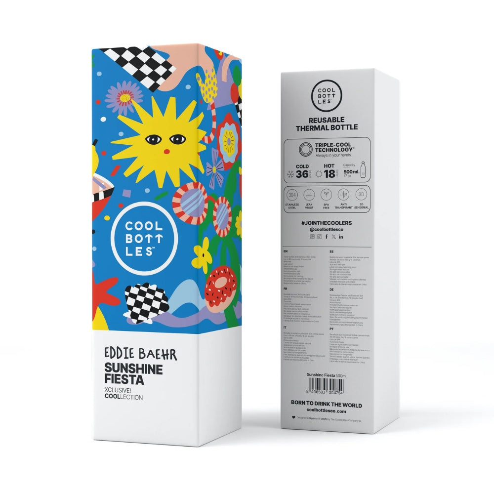 Cool Bottles - Triple-Insulated Water Bottle - Sunshine Fiesta 500ml