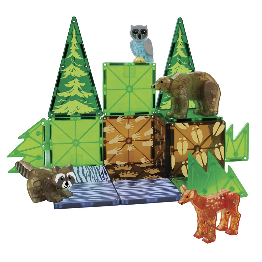 Magna-Tiles - Magnetic Construction Set - Forest Animals - 25pcs