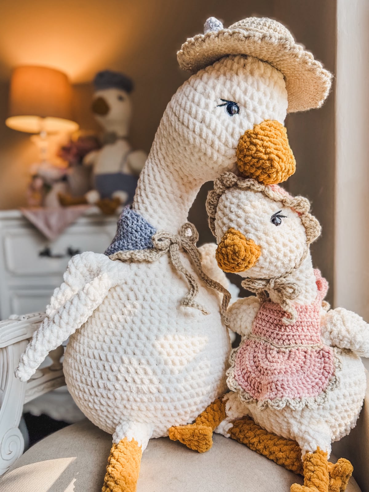 Goose Crochet Plushie Family