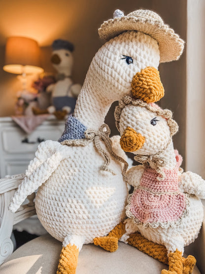 Goose Crochet Plushie Family