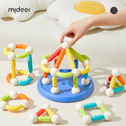 Mideer - Rainbow Magnetic Building Sticks STEM Construction Toy - 60 Pieces