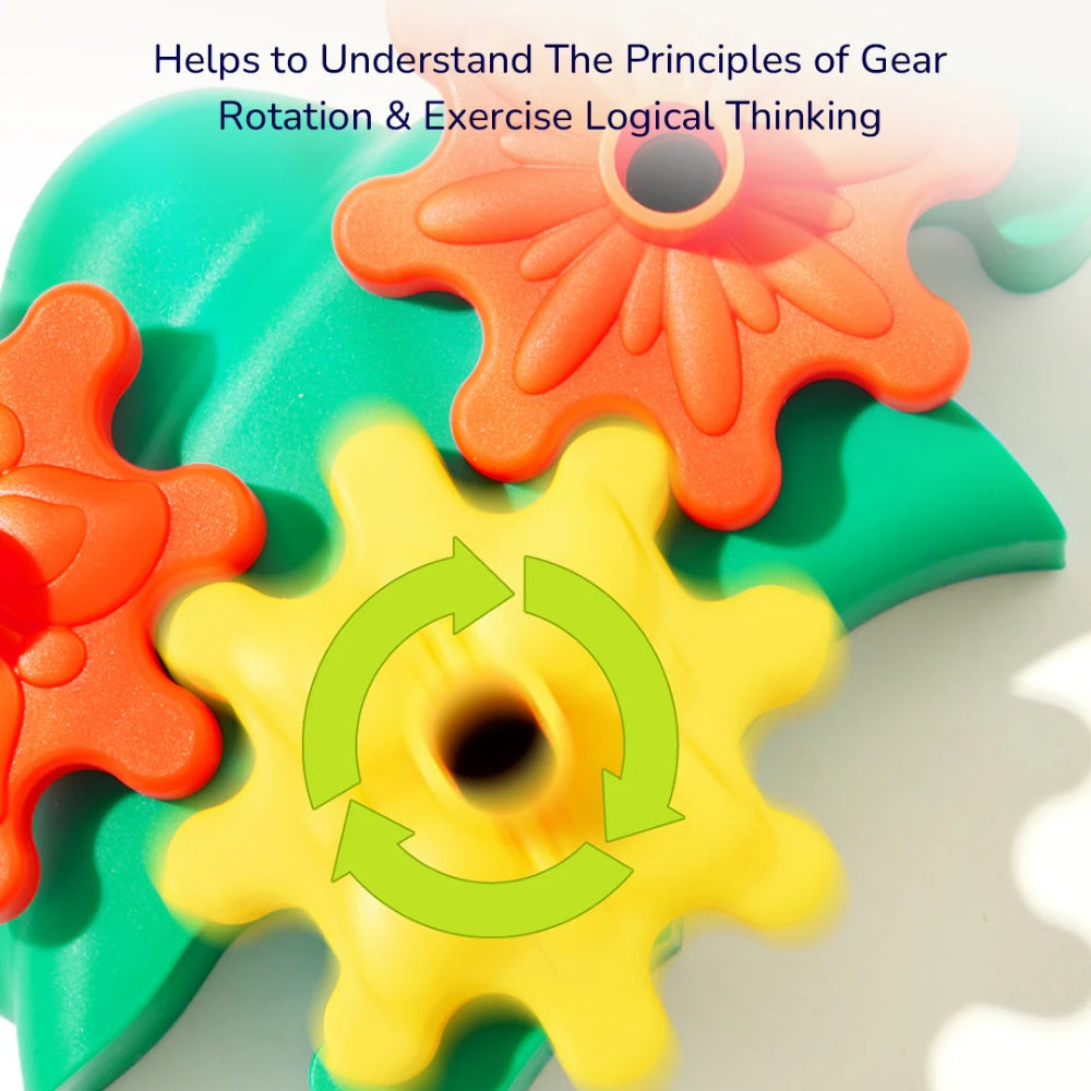 Mideer - Rotating Garden Puzzle Blocks with Spinning Gears - STEM Toy for Kids