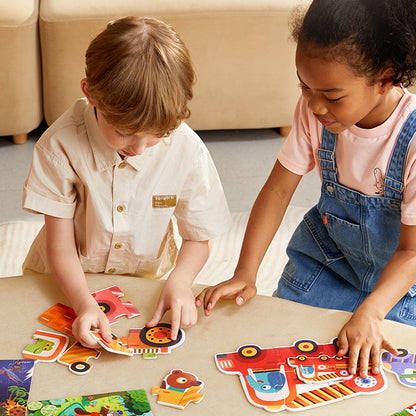 Mideer - Level Up Jigsaw Puzzle for Kids - 8-in-1 - Level 1 Animal Transportation