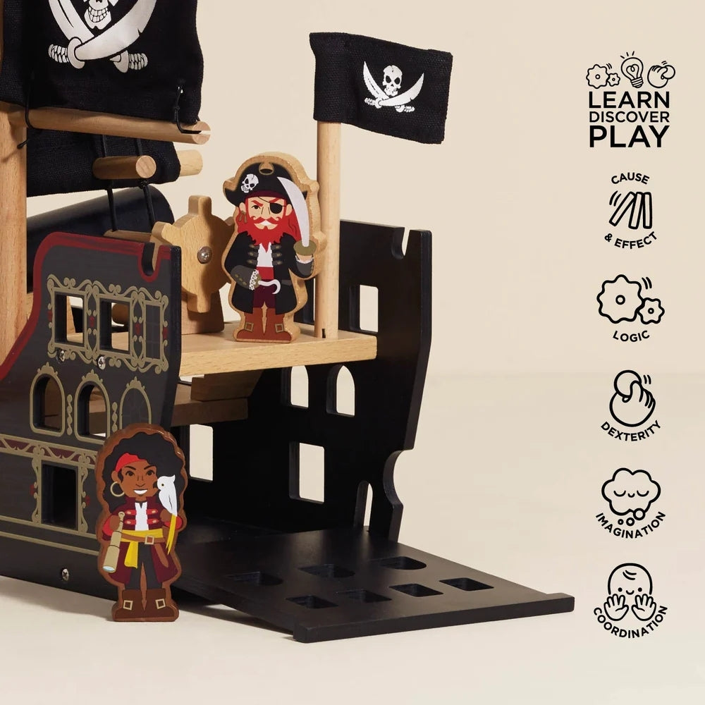 Le Toy Van - Barbarossa Wooden Pirate Ship & Characters