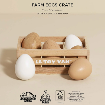 Le Toy Van - Market Crate Wooden Food Crates Complete Collection