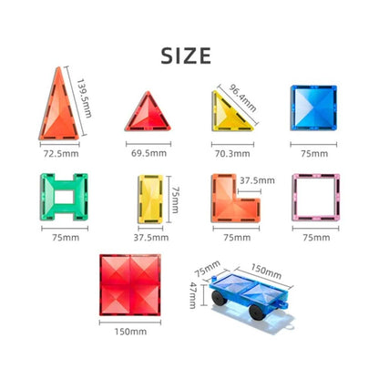 Mideer - Colourful Magnetic Tiles Building Set - 100pcs