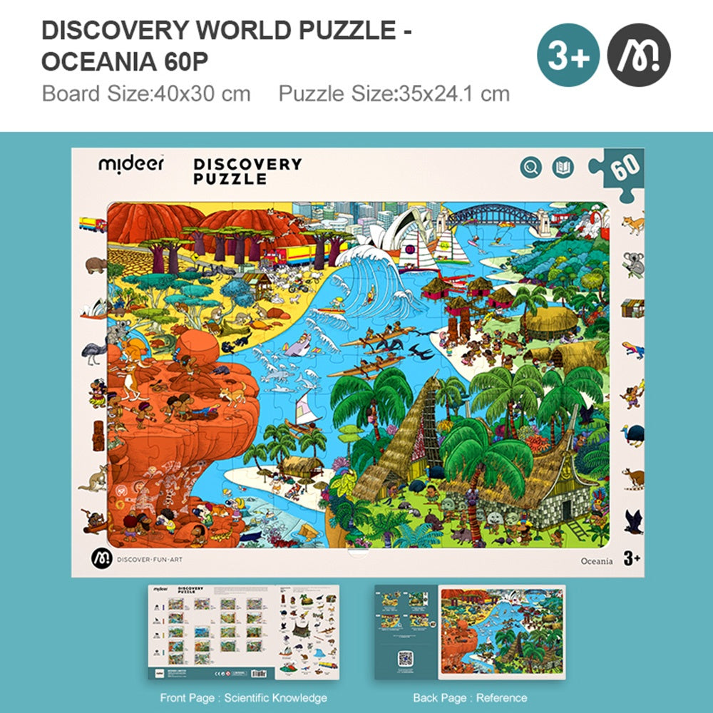 Mideer - Big World Small World Australia-Themed Discovery Puzzle: 60 Pieces