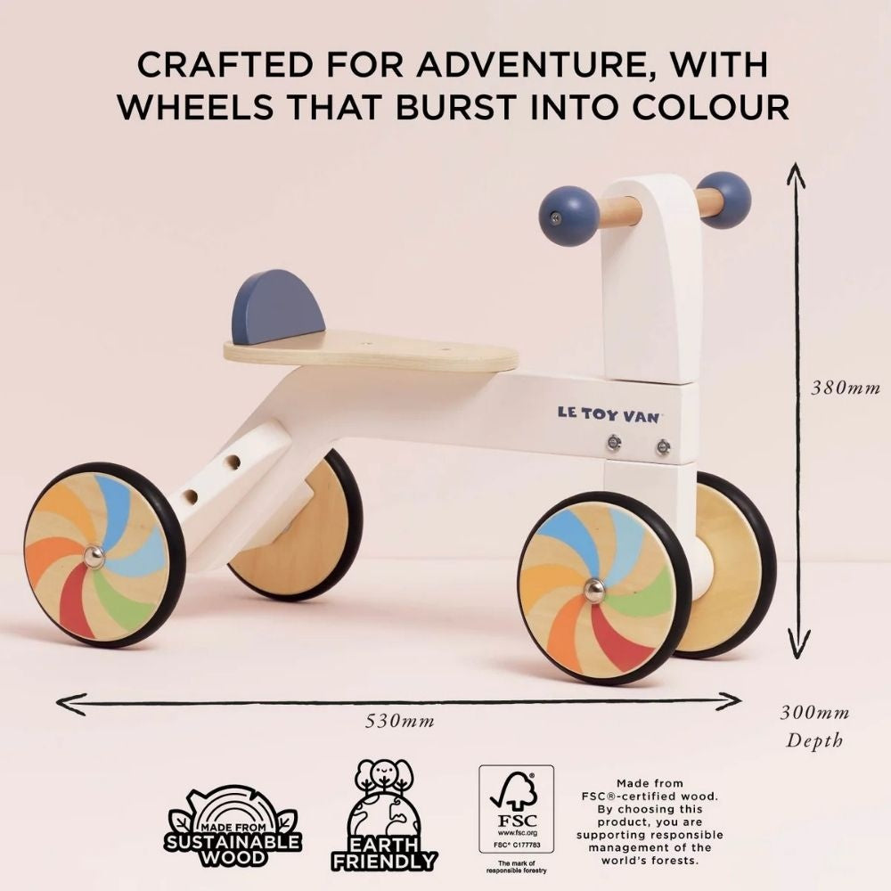 Le Toy Van - Wooden Rainbow Ride On Trike