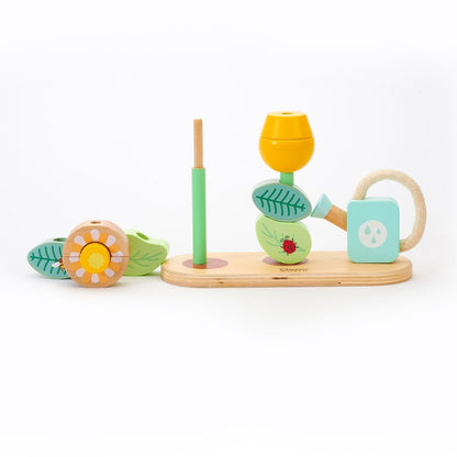 Classic World - Wooden Stacking Toy - Flower Garden - 11pcs