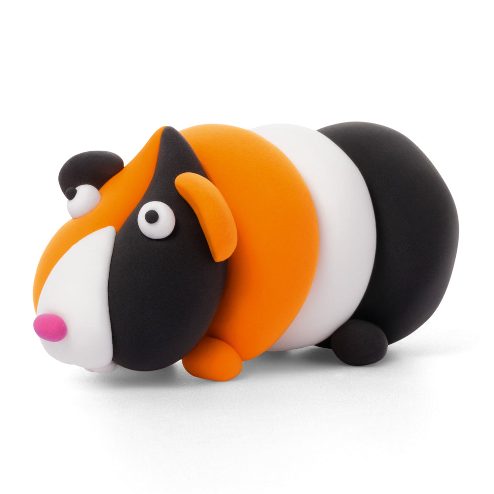 Hey Clay - Modelling Air-Dry Clay with Fun Interactive App - Bunny, Siamese cat, Guinea pig, Series Fluffy Pets, 6 cans