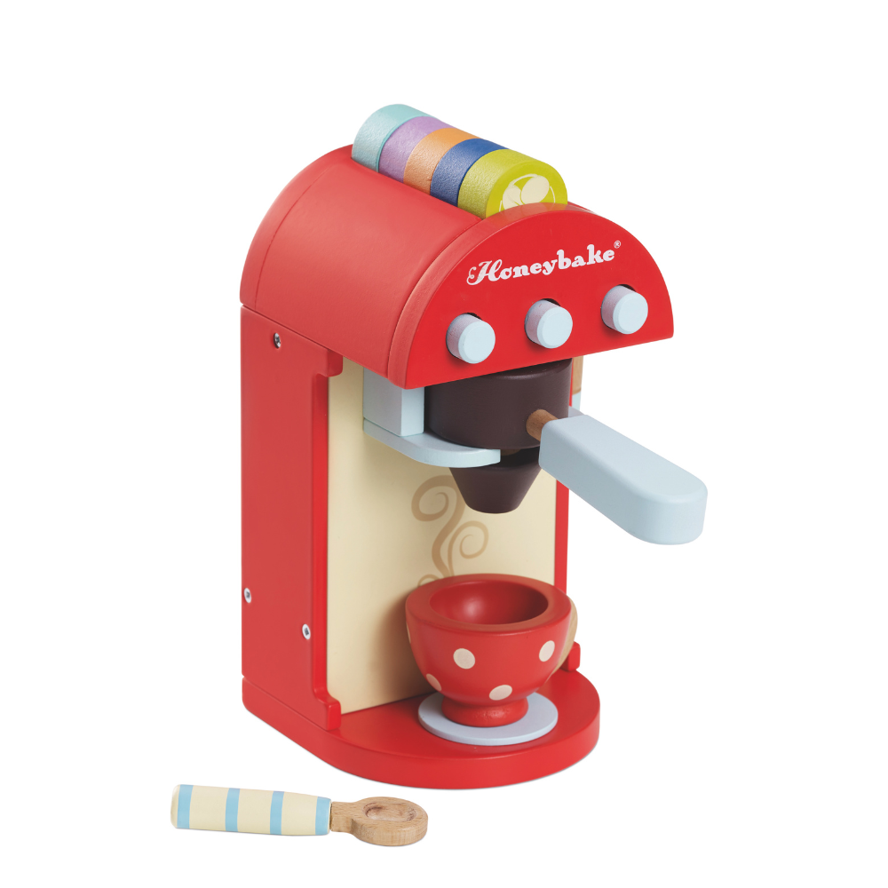 Le Toy Van - Wooden Toy Coffee Machine & Pods - 9pcs