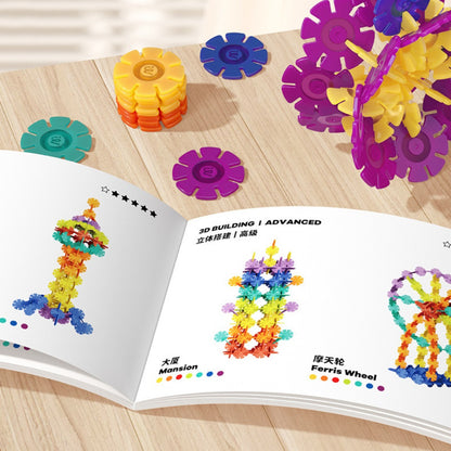 Mideer - Translucent Colour Snowflake Blocks - 200 Piece Building Set