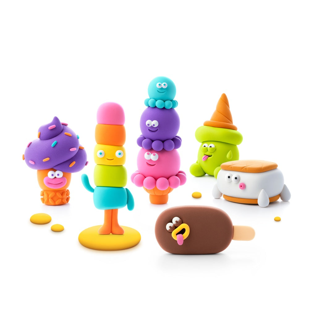 Hey Clay - Modelling Air-Dry Clay with Fun Interactive App - Nice Ice Cream, 15 cans