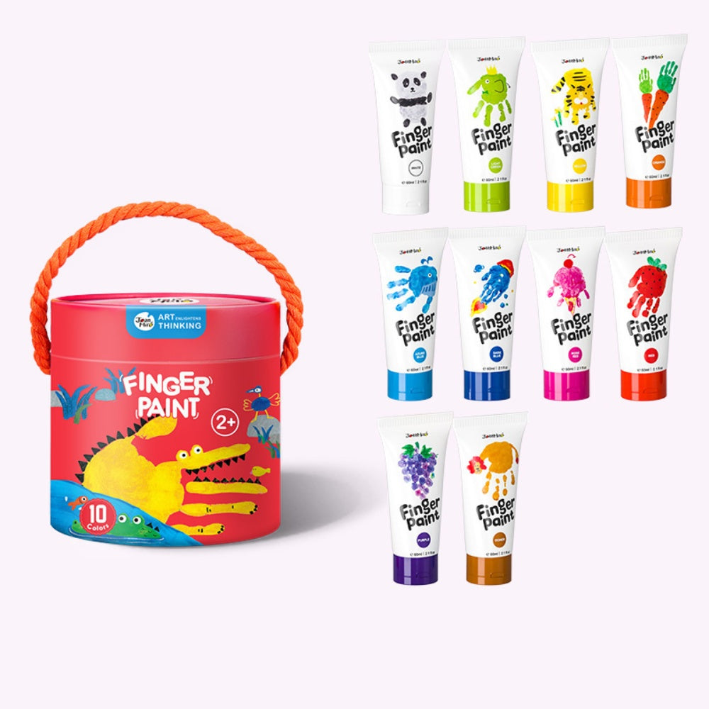 Jar Meló - Finger Paint - Non-Toxic & Safe for Kids - 10 Colours