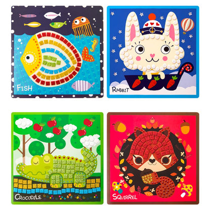 Jar Meló - Mosaic Sticker Art Kit - Animal Craft Set
