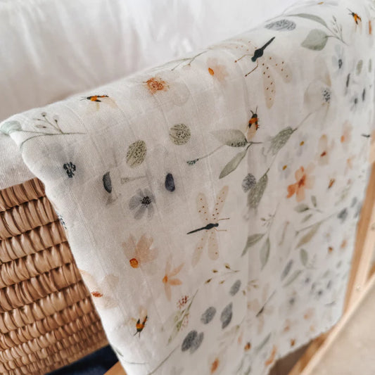 Rainberry Baby Illustrated Bamboo Muslin Swaddle Blankets - Motherhood