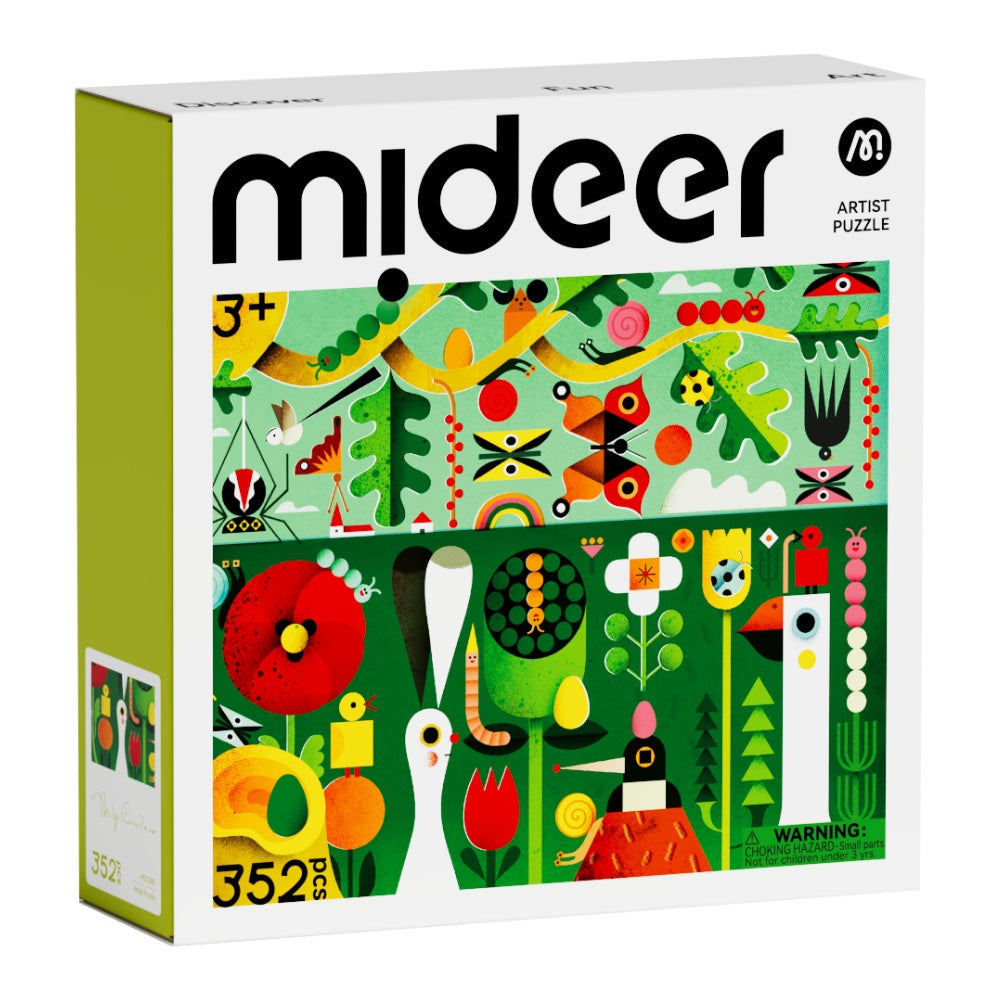 Mideer - Artist Puzzle: Buzzy Spring - 352 Piece Illustrated Seasonal Jigsaw for Kids