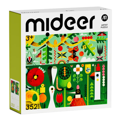Mideer - Artist Puzzle: Buzzy Spring - 352 Piece Illustrated Seasonal Jigsaw for Kids