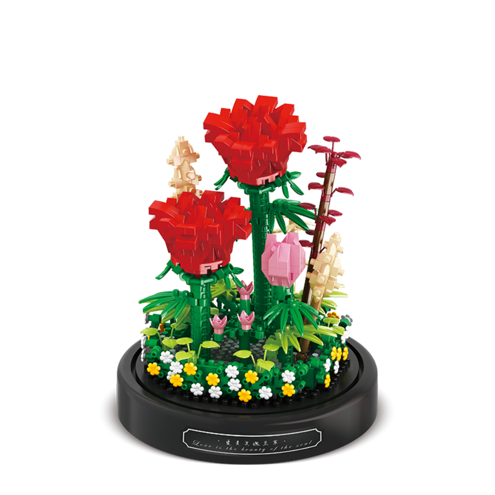 Cogo - Building Block Set - Rose Flower Dome - 593 Pieces