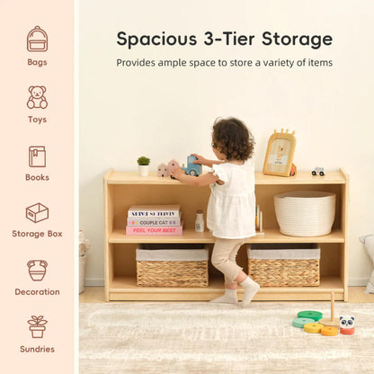 TookyToy - Wooden Shelf and Toy Storage for Kids Room: Plywood 60x114cm
