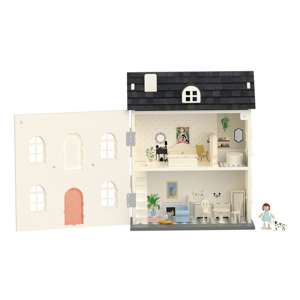 Classic World - Pretend & Play - Vintage Wooden Dollhouse