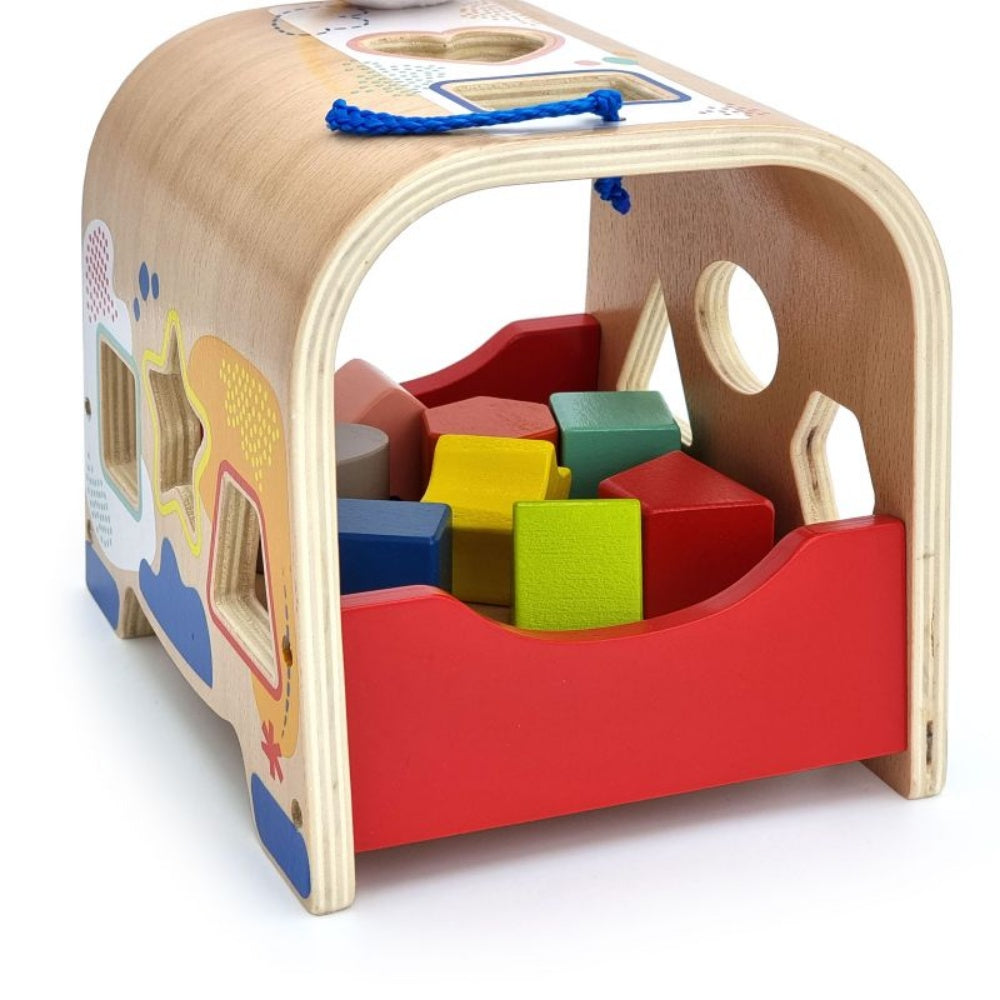 TookyToy - Wooden Shape Sorter with Blocks
