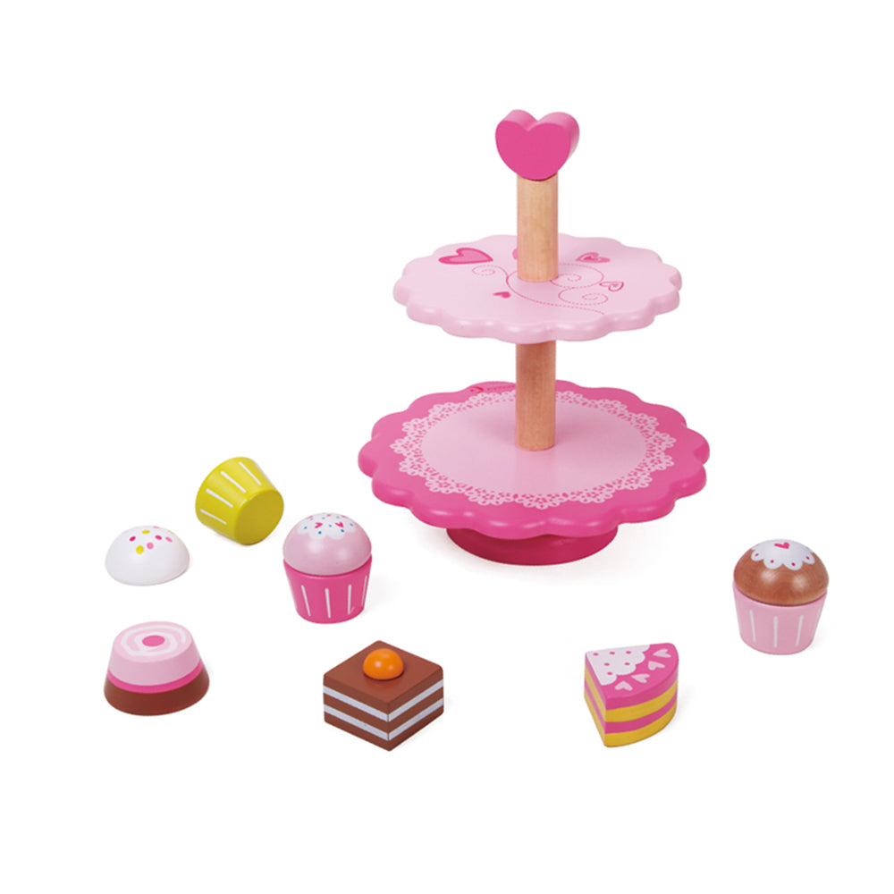 Classic World - Pretend & Play - Cupcake Toy Stand - 10pcs
