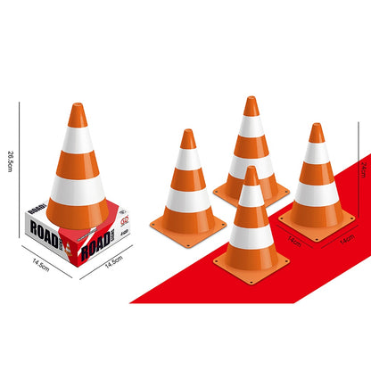 Pretend & Play Road Cones - Road Safety Role-Play Accessory - Set of 4