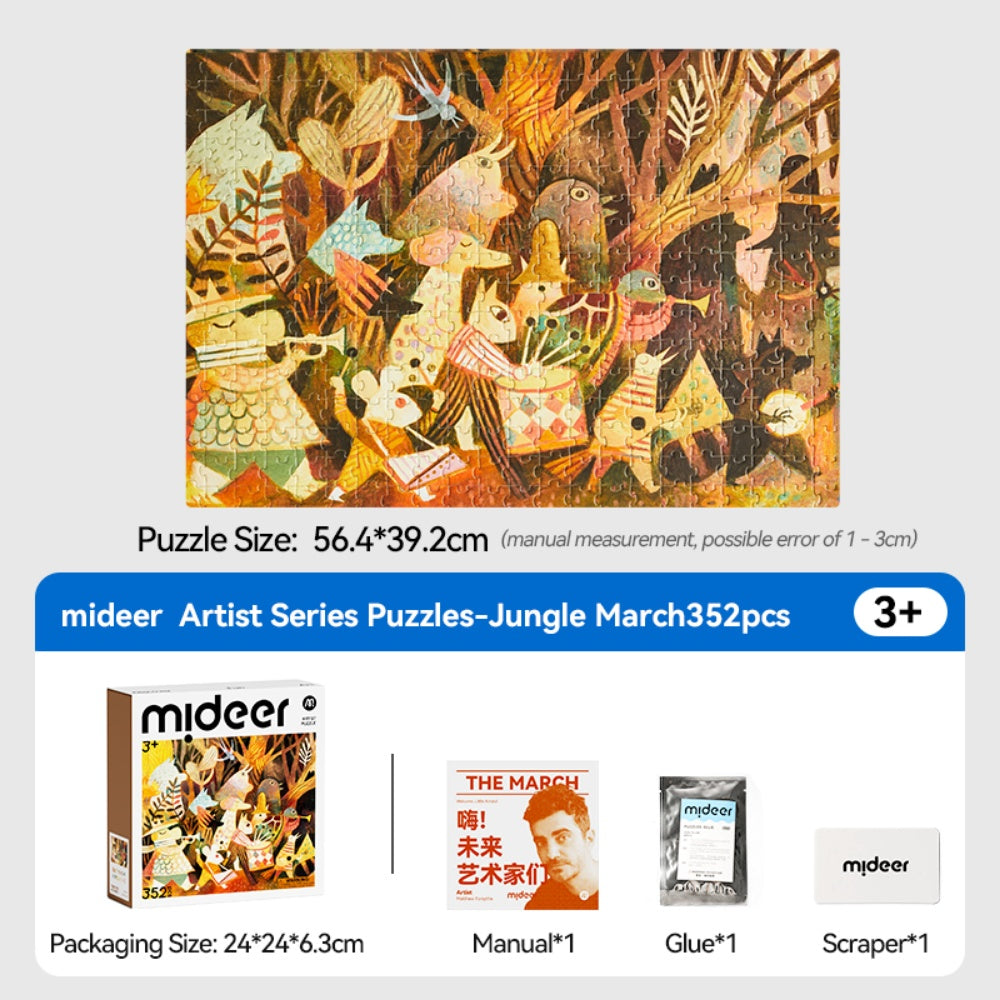 Mideer - Artist Puzzle: The March - 352 Piece Illustrated Jigsaw for Kids