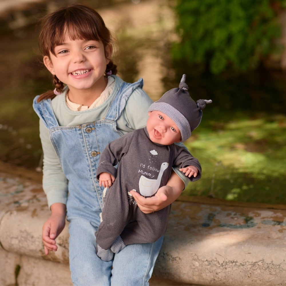 Llorens - Baby Boy Doll with Laughing Mechanism, Clothing & Bag: Mimo- 42cm