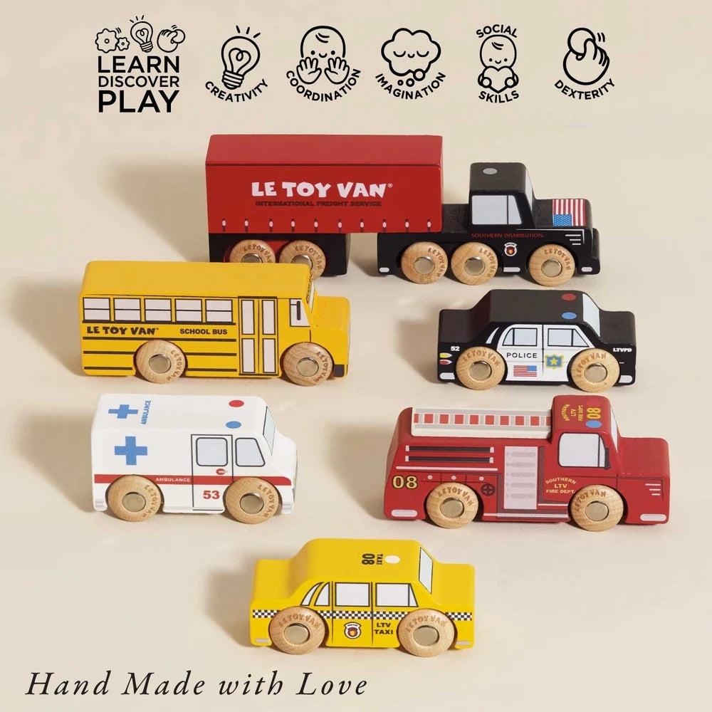 Le Toy Van - American Toy Car Set - 7pcs